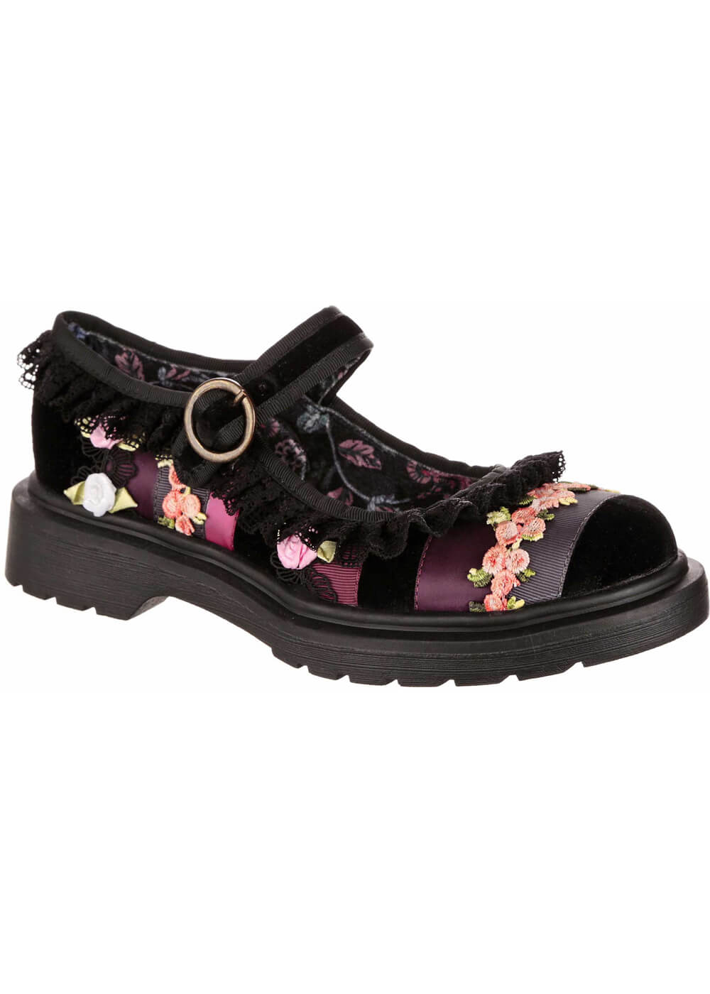Irregular Choice Lacey Stroll Mary Jane Shoes Black - www.succubus.nl