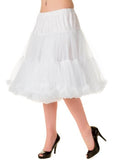 Banned 50's Petticoat Knie Lengte Wit