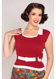 Collectif Norma 60's Jumper Truitje Rood