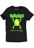 Retro Games Heren Frogger The OG Pixel T-Shirt Zwart