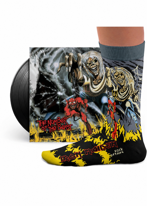 Sock Affairs Iron Maiden Number Of The Beast Sokken