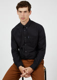 Ben Sherman Organic Oxford Long Sleeve Shirt Zwart