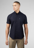 Ben Sherman Organic Oxford Short Sleeve Shirt Zwart