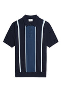 Ben Sherman Mod Stripe Gebreide Polo Donkerblauw – productfoto
