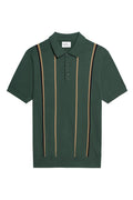 Ben Sherman Mod Stripe Gebreide Polo Flessengroen – productfoto