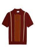 Ben Sherman Mod Stripe Gebreide Polo Siennabruin – productfoto