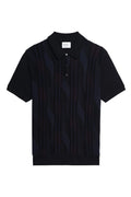 Ben Sherman Graphic Stitch Gebreide Polo Zwart – productfoto
