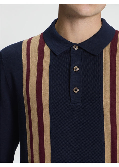 Ben Sherman Mod Polotrui Donkerblauw – detail