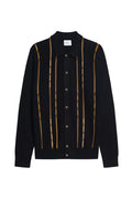 Ben Sherman Placed Geo Gebreid Overhemd Zwart – productfoto