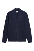 Ben Sherman Texture Gebreid Vest Donkerblauw – productfoto