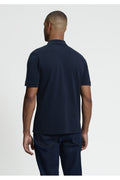 Ben Sherman Birdseye Stripe Polo Donkerblauw – achterkant