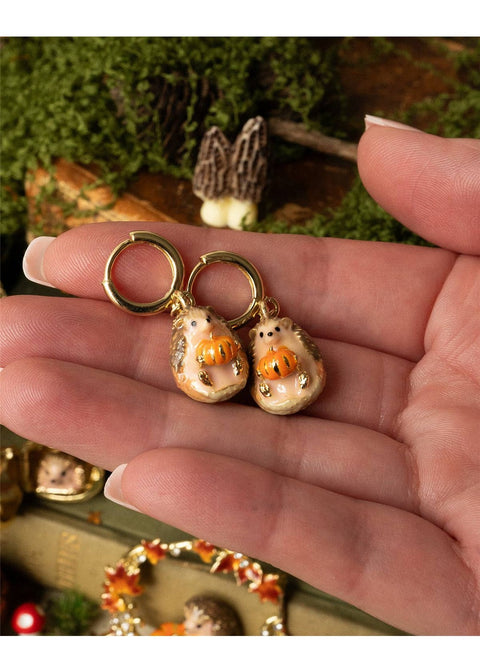 Bill Skinner Hedgehog & Pumpkin Huggie Oorbellen