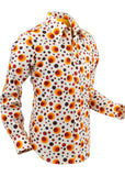 Chenaski Heren Dots & Spots 70's Overhemd Shirt Oranje