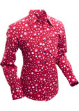 Chenaski Heren Dots & Spots 70's Overhemd Shirt Bordeaux