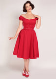 Collectif Blanche 50's Swing Jurk Rood