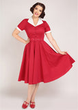 Collectif Taylor 50's Swing Jurk Rood