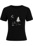 Collectif Ghouls Just Wanna Have Fun Girly T-Shirt Zwart