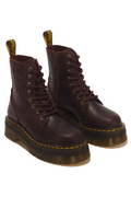 Dr. Martens Jadon Emboss Floral Cherry Red - vooraanzicht