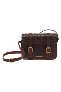 Dr. Martens Satchel Floral Emboss Cherry Rood vooraanzicht