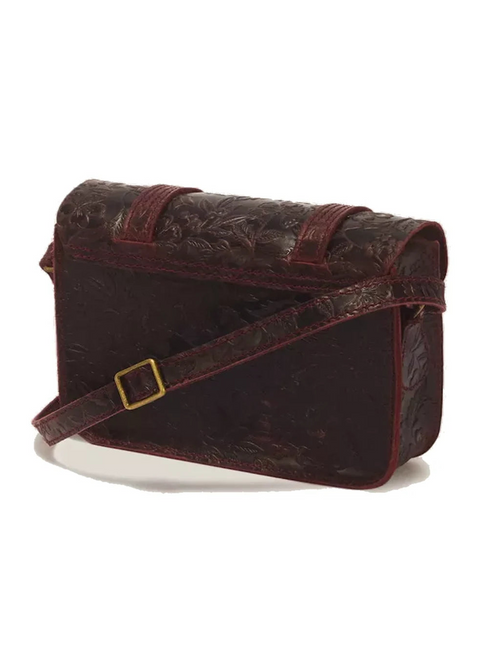 Achterkant Dr. Martens Satchel Floral Emboss met verstelbare schouderband