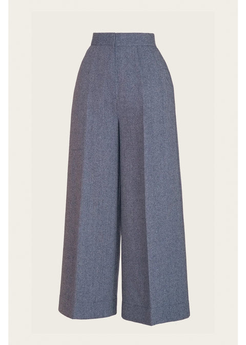 Emmy Design Palazzo Perfection Tweed Broek Midnight Ivoor – aanvullende foto