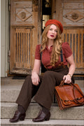 Emmy Design Miss Fancy Pants Tweed Broek Bruin Zwart – aanvullende foto