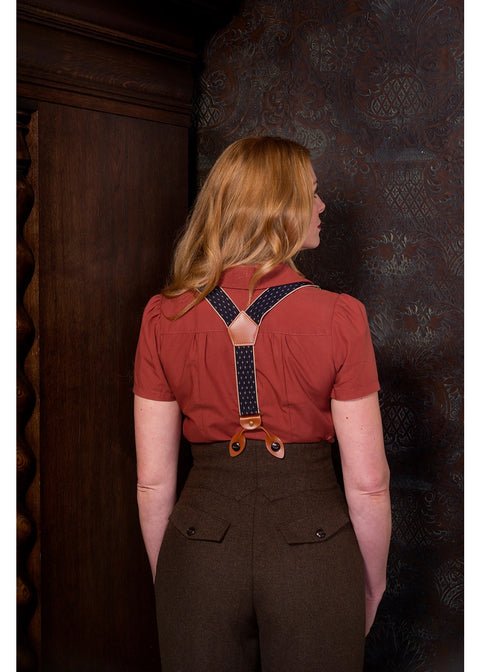 Emmy Design Miss Fancy Pants Tweed Broek Bruin Zwart – aanvullende foto