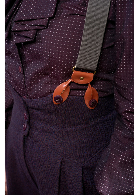 Emmy Design Miss Fancy Pants Tweed Broek Wijnrood Midnight – aanvullende foto