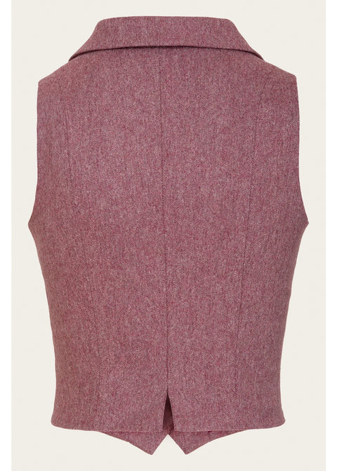 Emmy Design Watchmaker's Tweed Gilet Framboos – aanvullende foto