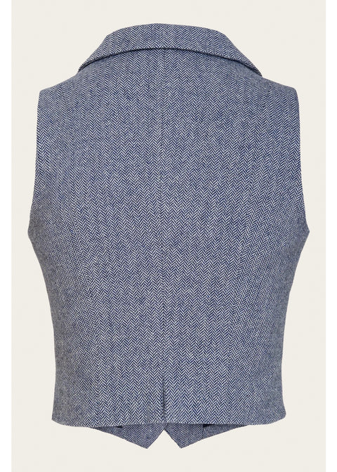Emmy Design Watchmaker's Tweed Gilet Midnight Ivoor – aanvullende foto