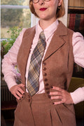 Emmy Design Watchmaker's Tweed Gilet Roestbruin Beige – aanvullende foto