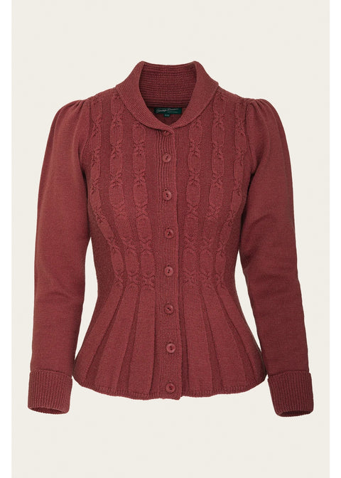 Emmy Design Screen Siren Merinowollen Cardigan Roest – aanvullende foto