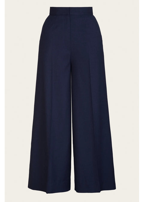 Emmy Design Palazzo Perfection Wolmix Broek Navy