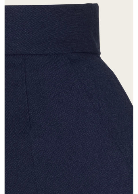 Emmy Design Palazzo Perfection Wolmix Broek Navy – foto 2