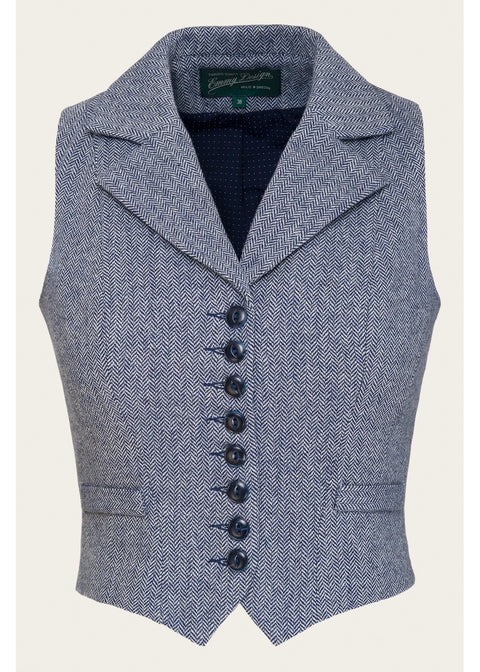 Emmy Design Watchmaker's Tweed Gilet Midnight Ivoor – foto 1
