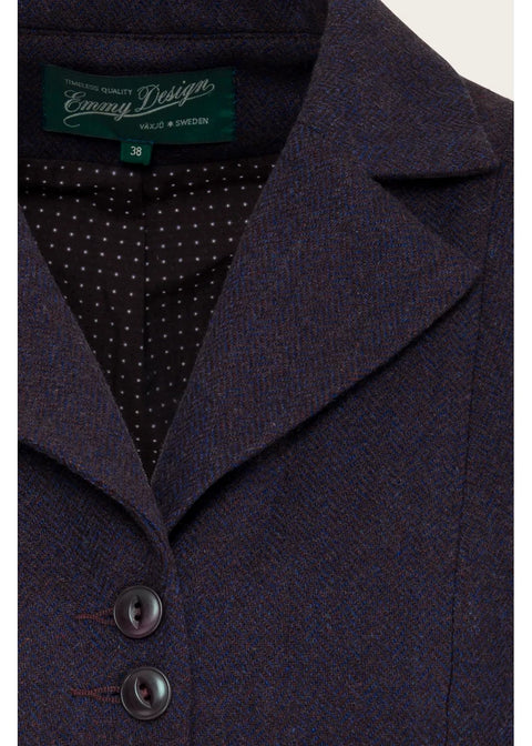Emmy Design Watchmaker's Tweed Gilet Wijnrood Midnight – foto 2