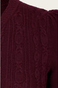 Emmy Design Ice Skater Merinowollen Cardigan Black Cherry – foto 2