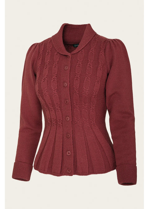 Emmy Design Screen Siren Merinowollen Cardigan Roest – foto 1
