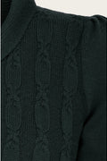 Emmy Design Screen Siren Merinowollen Cardigan Donker Flessengroen – foto 2