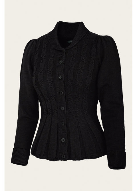 Emmy Design Screen Siren Merinowollen Cardigan Zwart – foto 1