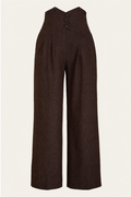 Emmy Design Miss Fancy Pants Tweed Broek Bruin Zwart zonder pijl en close-up