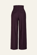 Emmy Design Miss Fancy Pants Krijtstreep Broek Pruim – achterkant