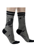 FootClothes Midnight Crew Sokken Grijs – draagfoto