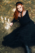 Hell Bunny Wisdom Tule Rok Zwart – campagnefoto 10