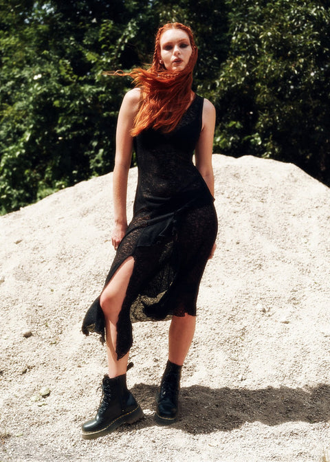 Hell Bunny Mystra 80's Jurk Zwart – campagnefoto 13