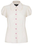 Hell Bunny Molly 40's Blouse Ivoor