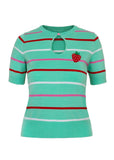 Hell Bunny Berry Cute Strawberry 50's Top Mint