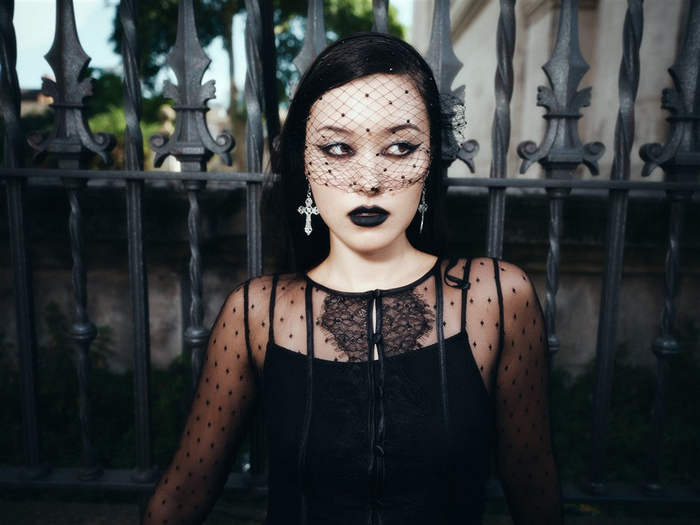 Hell Bunny Dark Knight Midi Jurk Zwart - campagnefoto 9689