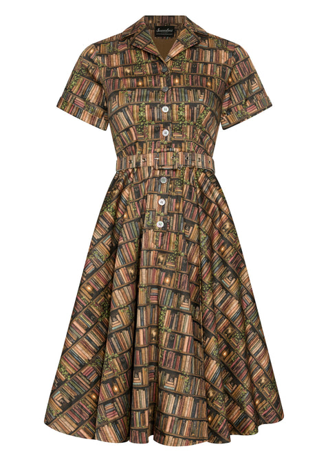Succubus Clothing Lucy Academica Books 50's Swing Jurk