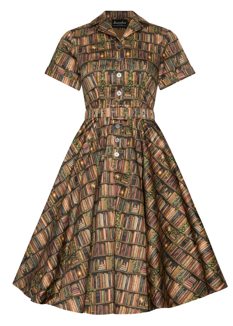 Succubus Clothing Lucy Academica Books 50's Swing Jurk